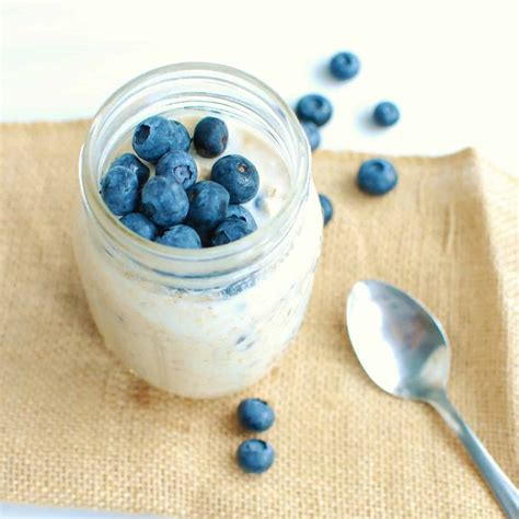 Blueberry High Protein Overnight Oats No Protein Powder