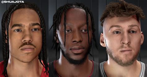 Nba 2k22 Cyberfaces Pack 1 Missing Face Scans By Shuajota Shuajota Nba 2k24 Mods Rosters