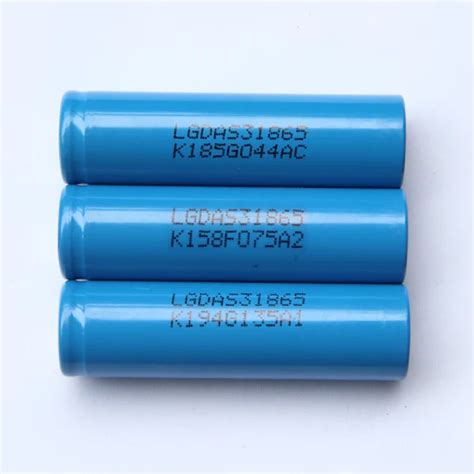 50pcs/lot 3.7v LGDAS31865 icr18650 s3 18650 li ion battery from LG chem ...