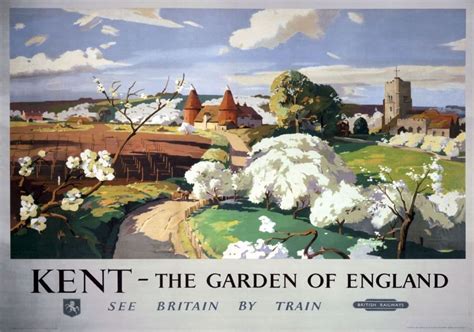 Kent The Garden Of England Vintage Br Sr Travel Poster By Frank Sherwin