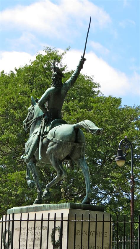 Equestrian statue of Casimir Pulaski in NH Manchester US