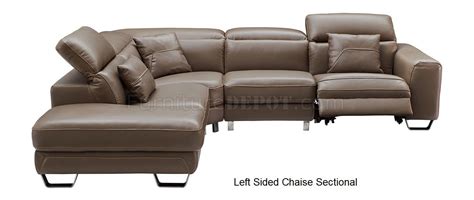 468 Motion Sectional Sofa Brown Leather By ESF W Power Recliner