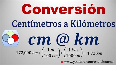 Convertir De Cent Metros A Kil Metros Cm A Km Youtube