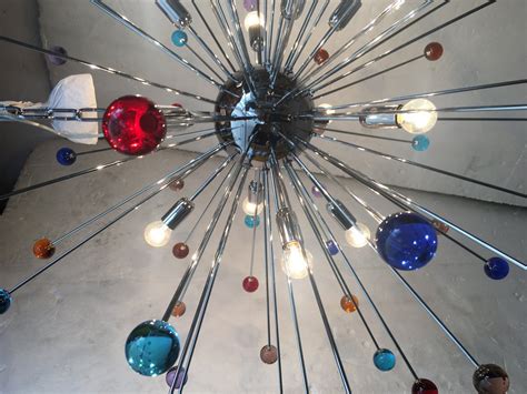 Lampadario Sputnik In Vetro Di Murano Multicolore In Vendita Su Pamono