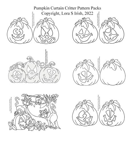 Halloween Pumpkin Patterns – Classic Carving Patterns – Art Designs Studio