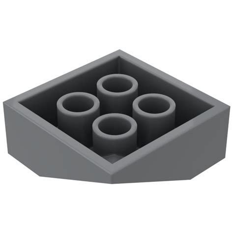 Lego Dark Stone Gray Slope X Double Concave Brick