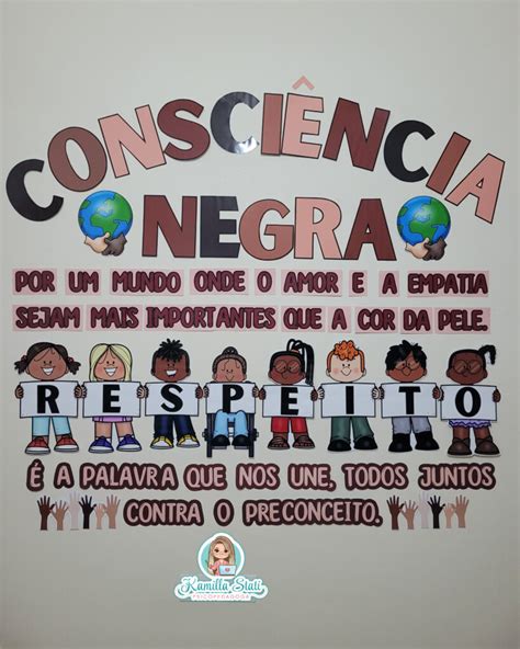 Painel consciência negra Psicopedagoga Kamilla Stati