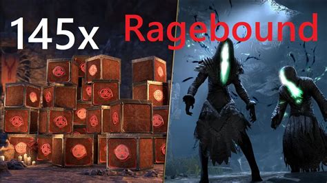 Elder Scrolls Online 145x Ragebound Crate Opening YouTube