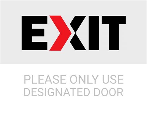 Copy Of Exit Sign Postermywall