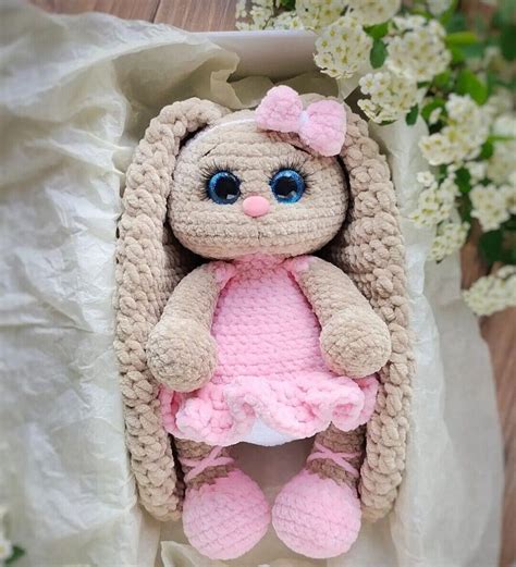 Crochet Bunny Plush 11 Handmade Amigurumi Bunny Handmade Bunny