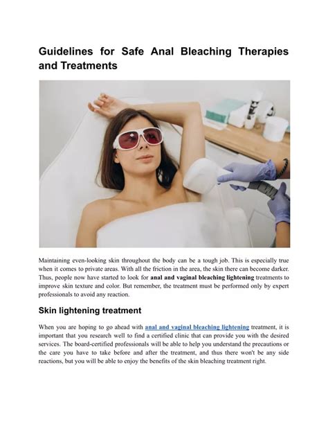 PPT Guidelines For Safe Anal Bleaching Therapies And Treatments