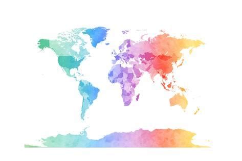 Watercolor World Map Poster at PaintingValley.com | Explore collection ...