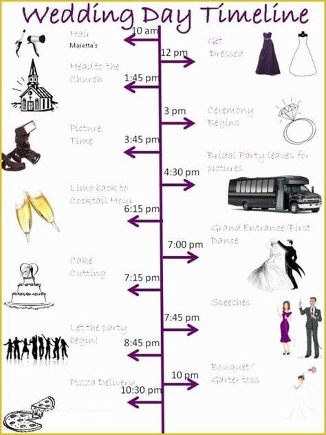 Wedding Timeline Printable