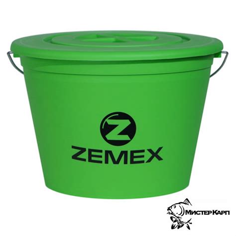 Ведро ZEMEX с крышкой 25 л в магазине Мистер Карп
