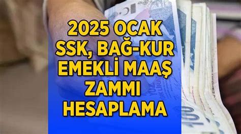 Ssk Ba Kur A B C Emekl Maa Zammi Hesaplama Ocak Emekli