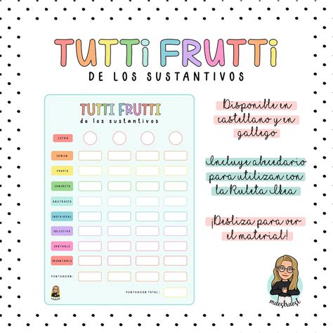 Tutti Frutti De Los Sustantivos