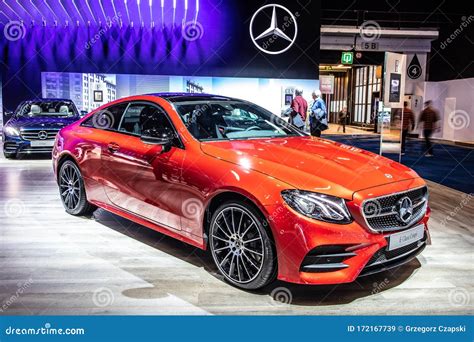 Mercedes E 200 Coupe At Brussels Motor Show Fifth Generation C238 E Class Car Produced By