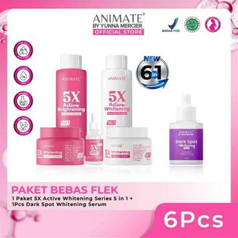 Jual PAKET ANIMATE WHITENING 5in1 SERUM 6in1 Shopee Indonesia