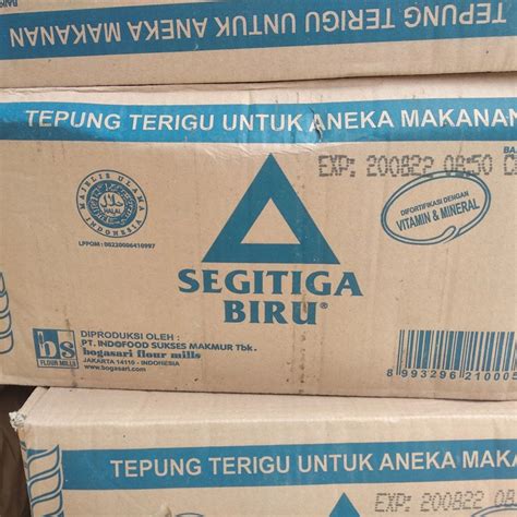 Jual Tepung Terigu Cap Segitiga Biru 1 Dus 1 Karton 12 Kg Isi 12 Pcs