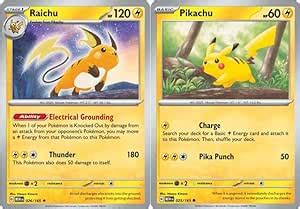 Amazon Raichu 026 165 Pikachu Pokemon 151 Evolution Holo Rare