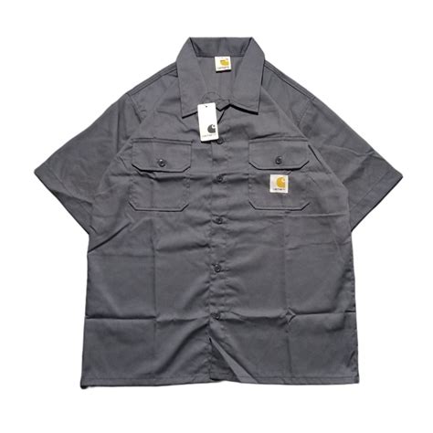 Jual Kemeja Workshirt Carhartt Logo Grey Shopee Indonesia