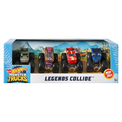 Hot Wheels Monster Trucks 1 64 Scale Vehicle Case Of 6