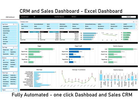 Buy CRM Excel Template Sales Excel Dashboard Sales CRM Excel Sales CRM ...