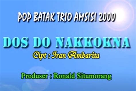 Kunci Gitar Lagu Batak Dos Do Nakkona Dinyanyikan Duo Naimarata Lagu