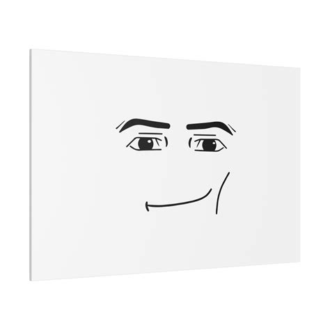 Roblox Man Face Roblox Birthday Party Roblox Merch Matte Canvas