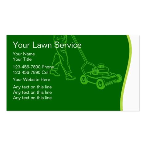 Modern Lawn Service Business Cards | Zazzle