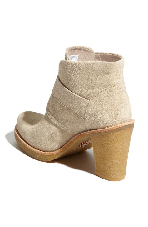 Ugg Brienne Sand Suede Crepe Heel Bootie In Beige Sand Lyst