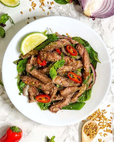 Recipes Thai Nam Tok Beef Salad Pete Eats