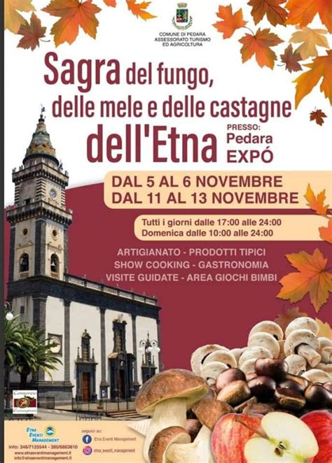 Sagra Del Fungo Delle Mele E Delle Castagne Dell Etna A Pedara