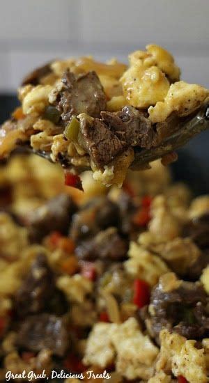 Beefy Cheesy Fajita Breakfast Scramble Hearty Breakfast Recipes