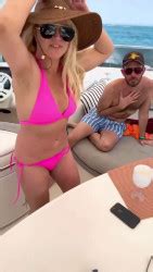 INSTA VID K S Britney Spears Pink Bikini On A Boat