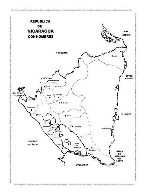 Mapa De Nicaragua Sin Nombres Para Imprimir En Pdf Porn Sex Picture