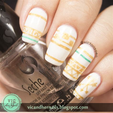 Vic And Her Nails VicCopycat Aztec Print By Lastrega