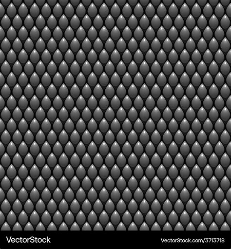 Black Scales Seamless Pattern Texture Stock Vector Image