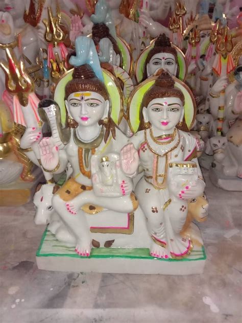 3 Feet Marble Shiv Parivar Statue In White Marble At Rs 45000 Ramgarh