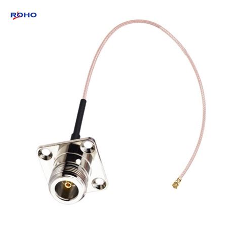 Ufl Ipex Plug To N Female Hole Flange Rf Coaxial Connector Cable