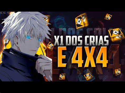 FREE FIRE AO VIVO X1 DOS CRIAS 4X4 INSANO MOBILADOR VEM PRA LIVE