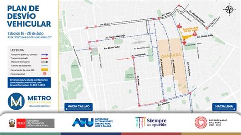 Línea 2 Del Metro De Lima Desde El Lunes 3 De Octubre Cerrarán Cruce