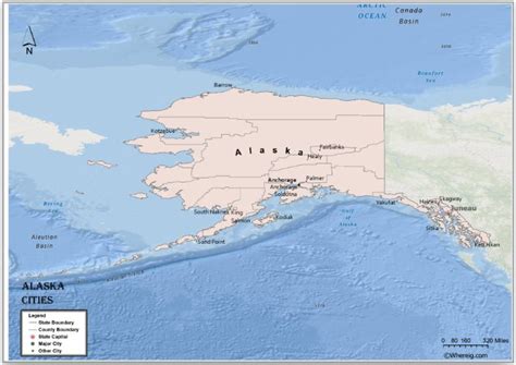 Map of Alaska Cities, List of Cities in Alaska by Population - Whereig ...