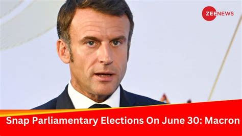 After Heavy Defeat In EU Vote French President Macron Announces Snap