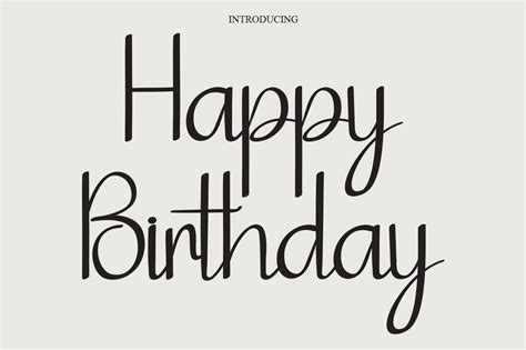 Happy Birthday Font By Silhouette Font · Creative Fabrica