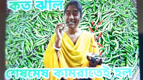 Green Mirchi Challenge 😭 Hottest Chillies🌶️🌶️ প্রচন্ড ঝাল 😭😭 আর কোনদিন