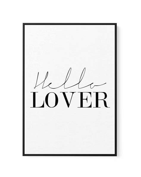 Hello Lover Pt Framed Canvas Artwork Made In Australia Olive Et Oriel