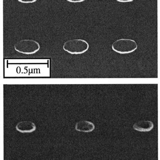 SEM Images Of Elliptical Nanomagnets Used In This Study With Major Axis