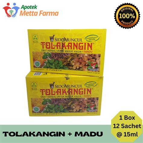 Tolak Angin Madu Cair 1 Box 12 Sachet 15ml Lazada Indonesia