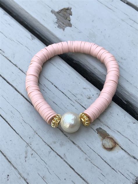 Excited To Share This Item From My Etsy Shop Pearl Polymer Bracelet • Polymer Clay Bracelet